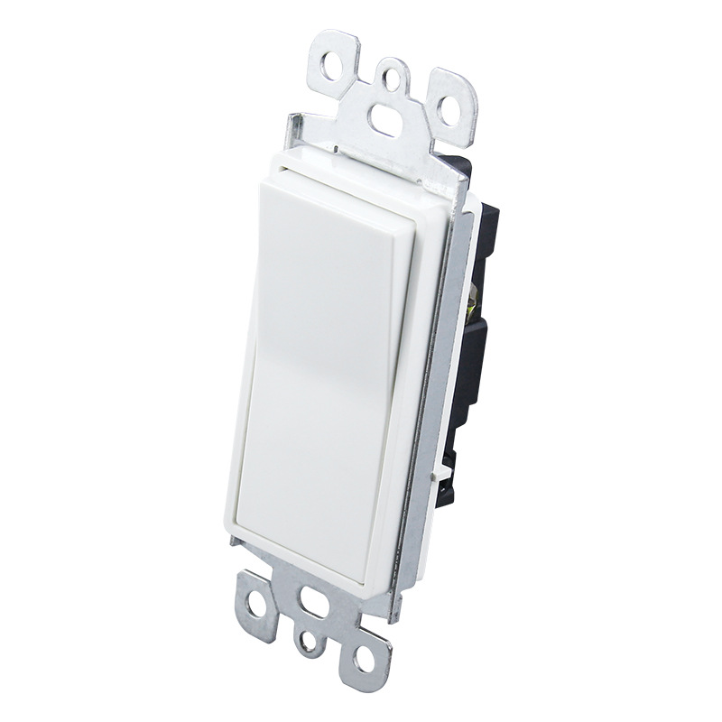 美國(guó)認(rèn)證一位美標(biāo)翹板開關(guān)美規(guī)一開單控開關(guān)單聯(lián)北美美式墻壁開關(guān)